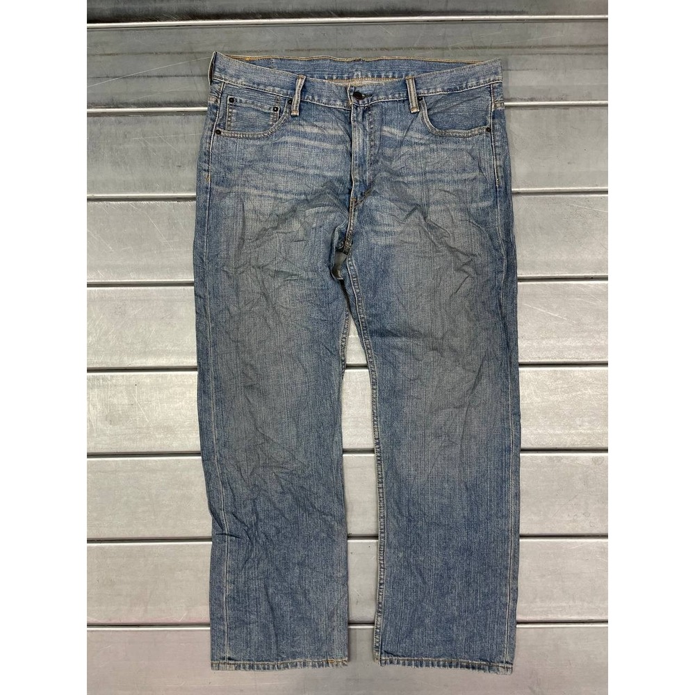 Levis 569 Jeans Mens 38x31‎ Blue Medium Wash Denim Loose Fit Straight Leg Grunge